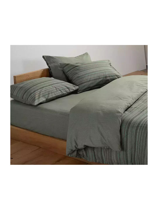 Nef-Nef Homeware Bettwäsche-Set Überdoppel 240x270cm. Degree Green 4Stück