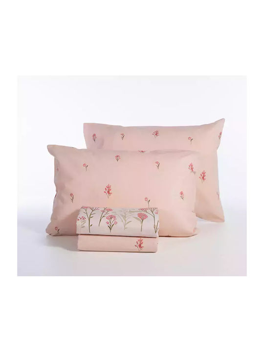 Nef-Nef Homeware Bettwäsche-Set King Size mit Gummiband 180x200+35cm. Fragesca Ecru 4Stück