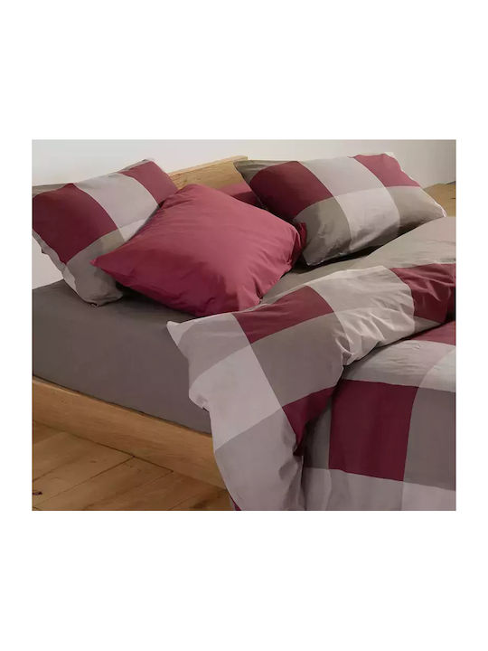 Nef-Nef Homeware Set Cearșafuri 240x270cm. Casual Bordo 4buc
