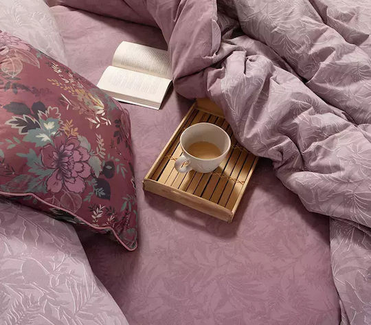 Nef-Nef Homeware Sheet Sets Single 170x270cm. Dazier Mauve 3pcs