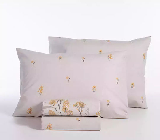 Nef-Nef Homeware Сет Чаршафи с Ластик 180x200+35см. Fragesca Сив 4бр