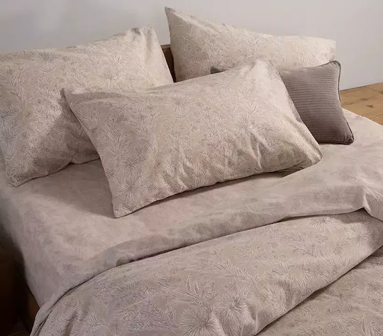 Nef-Nef Homeware Lucil Σετ Σεντόνια Μονά 170x270εκ. Beige (3τμχ)