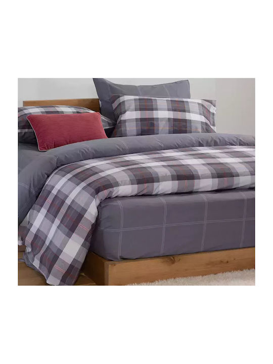 Nef-Nef Homeware Sheet Sets Queen with Elastic 160x200+35cm. Racket Denim 4pcs