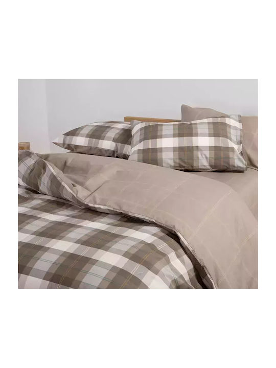 Nef-Nef Homeware Bettwäsche-Set Überdoppel 240x270cm. Racket Golden Brown 4Stück