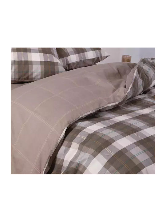 Nef-Nef Homeware Сет Чаршафи с Ластик 180x200+35см. Racket Golden Brown 4бр