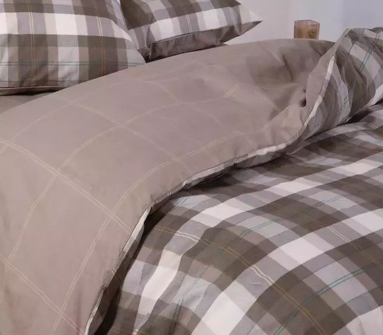 Nef-Nef Homeware Sheet Sets Queen 240x270cm. Racket Golden Brown 4pcs
