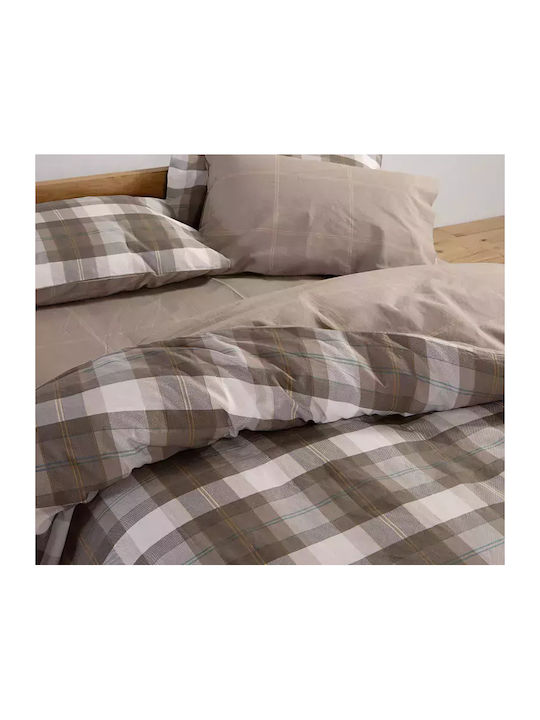 Nef-Nef Homeware Bettwäsche-Set Überdoppel 240x270cm. Racket Golden Brown 4Stück