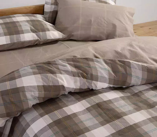 Nef-Nef Homeware Sheet Sets Queen 240x270cm. Racket Golden Brown 4pcs