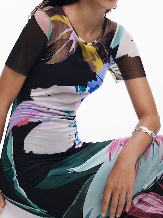 Dress Καλοκαιρινό Midi Φόρεμα Πλεκτό Multi