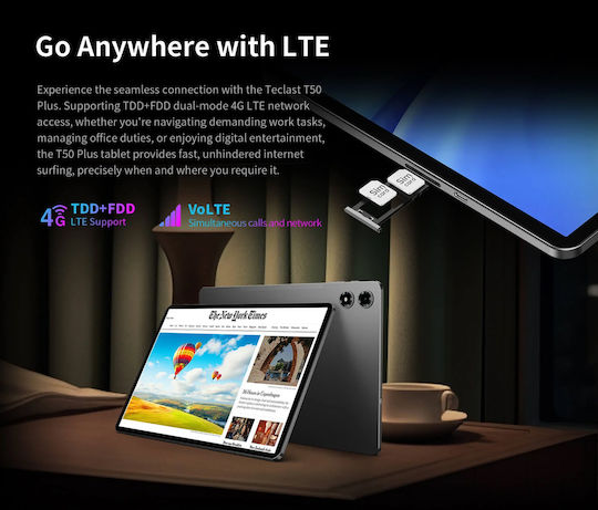 Teclast T50 Plus 2025 4G 11Inci Tabletă (8GB/256GB) Gri | Skroutz