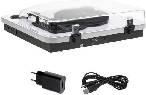 Adler AD-1914W Turntables with Preamp and Built-in Speakers White