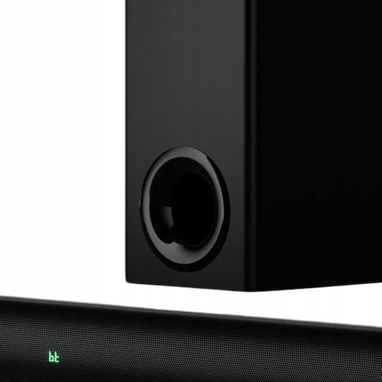 Akai Proffesional Soundbar 2.1 Bluetooth and HDMI 150W with Wireless Subwoofer and Remote Control Black ASB-8WSW