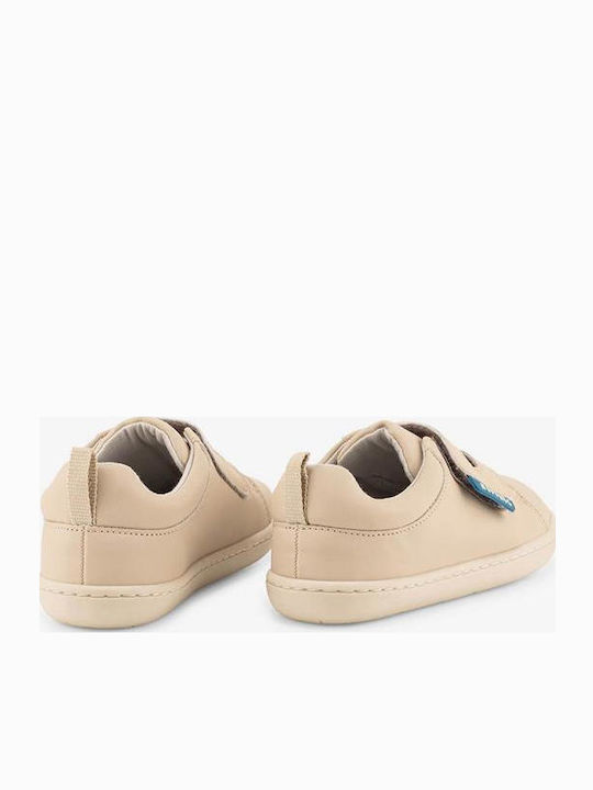 Παιδικά Sneakers Barefoot με Σκρατς Μπεζ