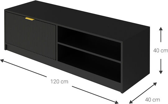 Телевизионен Мебел Allegro 162844109 120x40x40см Черен