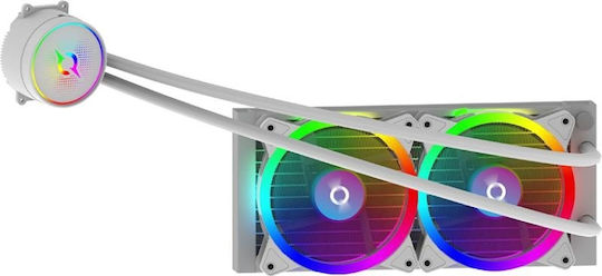Aqirys 240 AIO Υδρόψυξη AIO CPU με 2 Ανεμιστήρες 120mm και ARGB Φωτισμό Λευκή