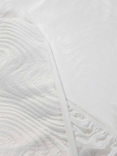 Charisma Schutzauflage Doppel Wasserdicht Allover Tencel Weiß 150x200+35cm