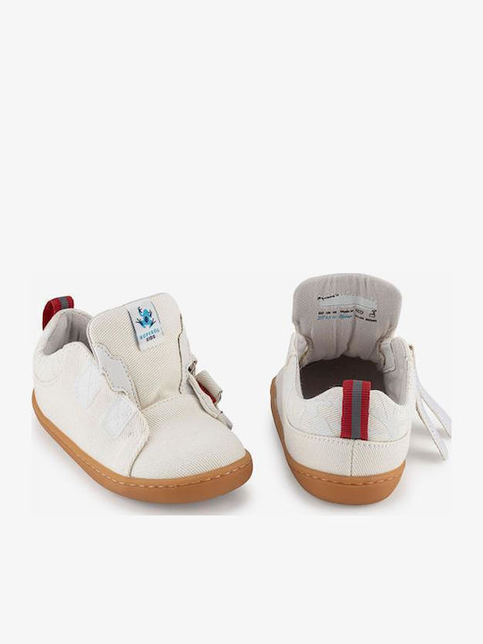 Παιδικά Sneakers Barefoot με Σκρατς Λευκά