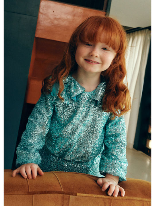 Kids' Set with Skirt Winter 2pcs Light Blue