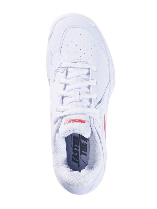 Propulse 3 All Court Kids Sports Shoes Tennis with Laces White