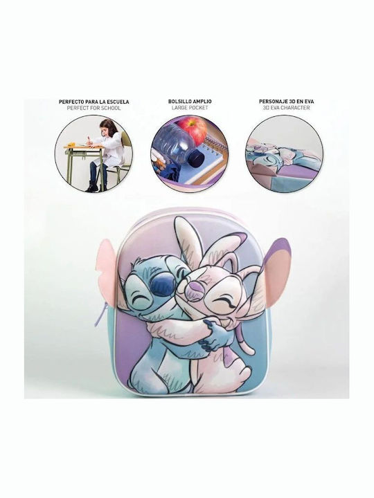 Cerda Lilo Stitch Schulranzen Rucksack Kindergarten Flieder