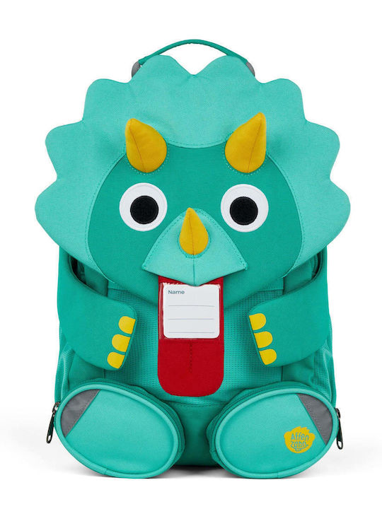 Affenzahn Backpack School Bag Kindergarten With Water Bottle Holder Green