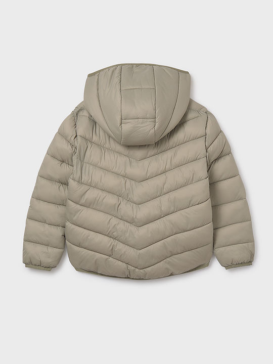 Kinder Freizeitjacke mit Kapuze Olive