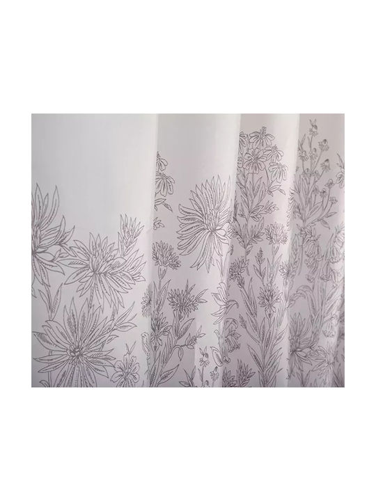 Nef-Nef Homeware Anthem Shower Curtain Fabric with Hooks 180x180cm Beige