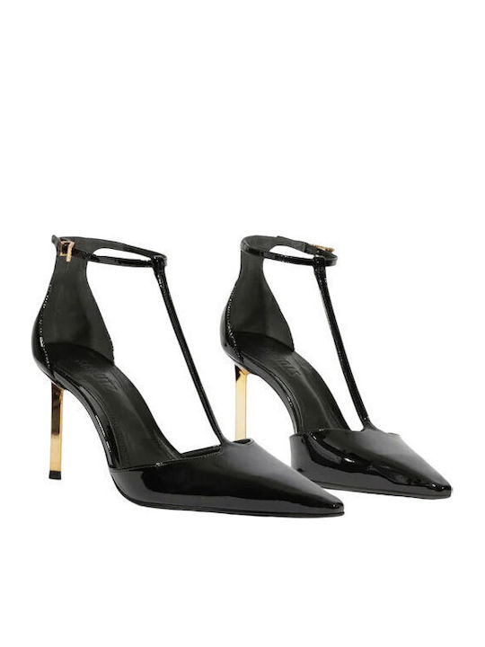Pumps mit Riemchen Schwarz