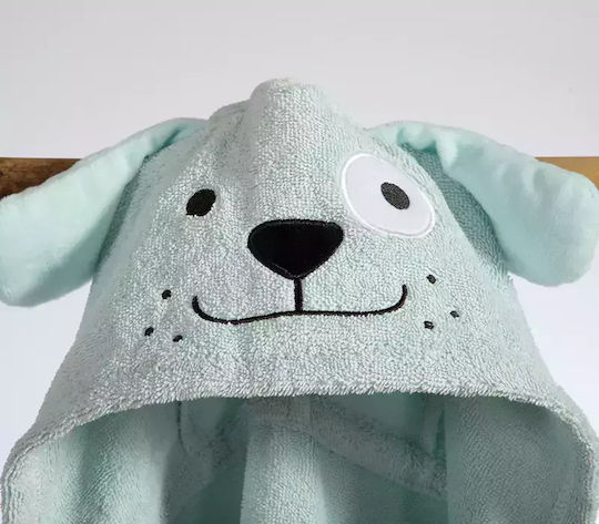 Nef-Nef Homeware Baby Bath Towel-Bathrobe Hooded Life In The City Misty Blue 70x120cm