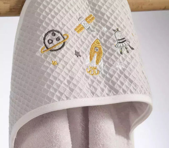 Nef-Nef Homeware Βρεφική Κάπα-Μπουρνούζι με Κουκούλα 75x75εκ.