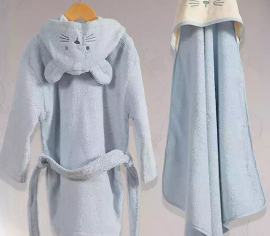 Nef-Nef Homeware Halat De Baie Pentru Copii Special Party Albastru Cu Glugă