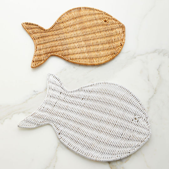 Polihome Rattan Placemat Fishykafe Brown 43x33cm Polihome Rattan Placemat Fishykafe Brown 43x33cm