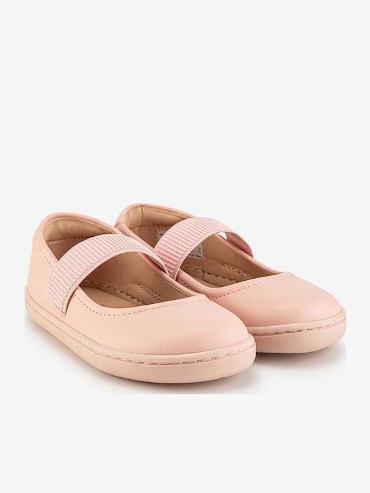 Kids Ballerinas with Hoop & Loop Closure Pink