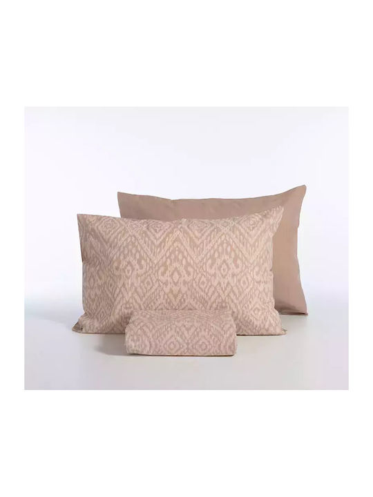 Nef-Nef Homeware Duvet Cover Set Cotton Queen with 2 Pillowcases 240x230 Orion Beige