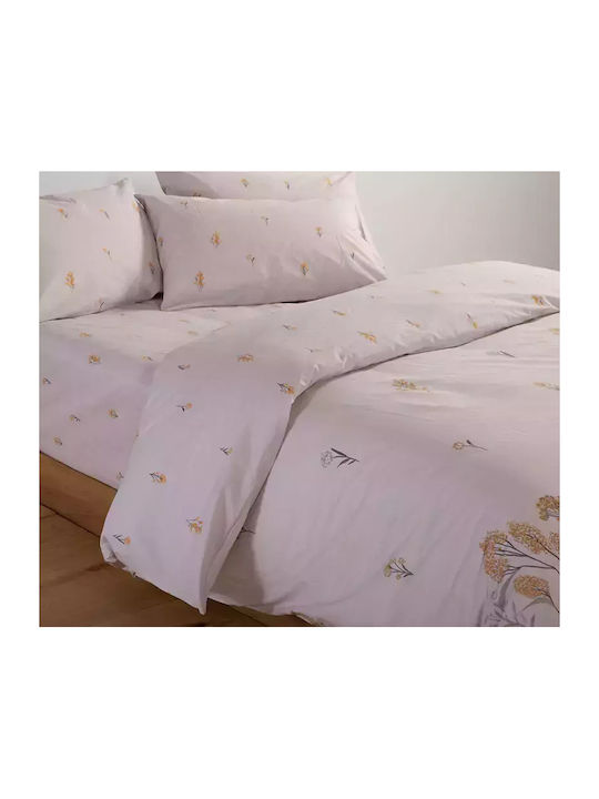 Nef-Nef Homeware Bettbezug-Set Baumwolle Einzelbett mit Kissenbezug 170x240 Fragesca Grey