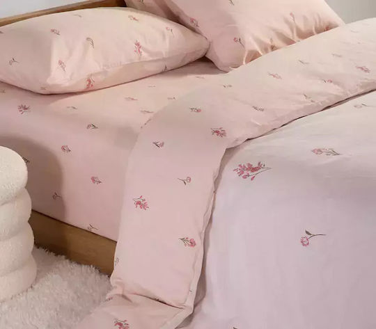 Nef-Nef Homeware Duvet Cover Set Cotton Queen with 2 Pillowcases 240x230 Fragesca Ecru