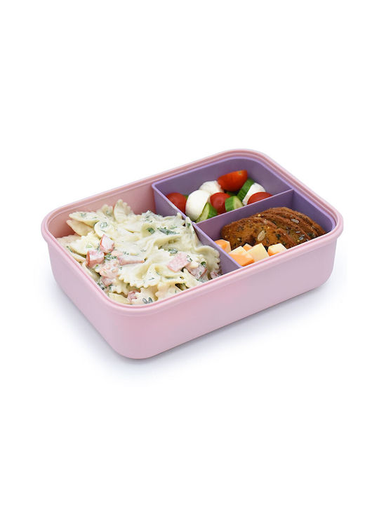Melii Bento Cutie pentru Mâncare Plastic Pink-Purple 880ml 1buc