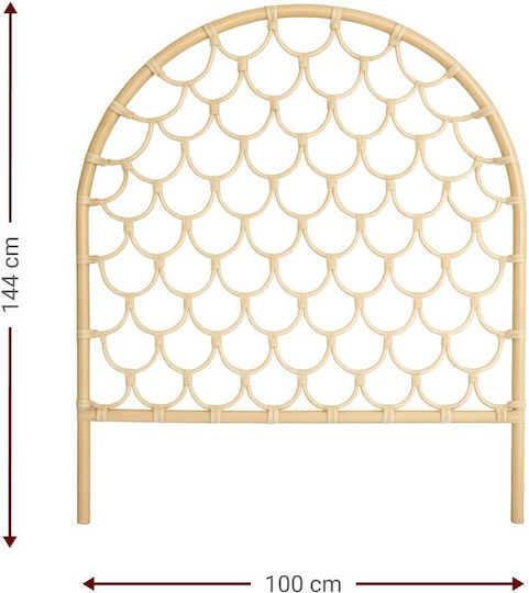 Polihome Bed Headboard Sansa Wooden Beige 100x140cm
