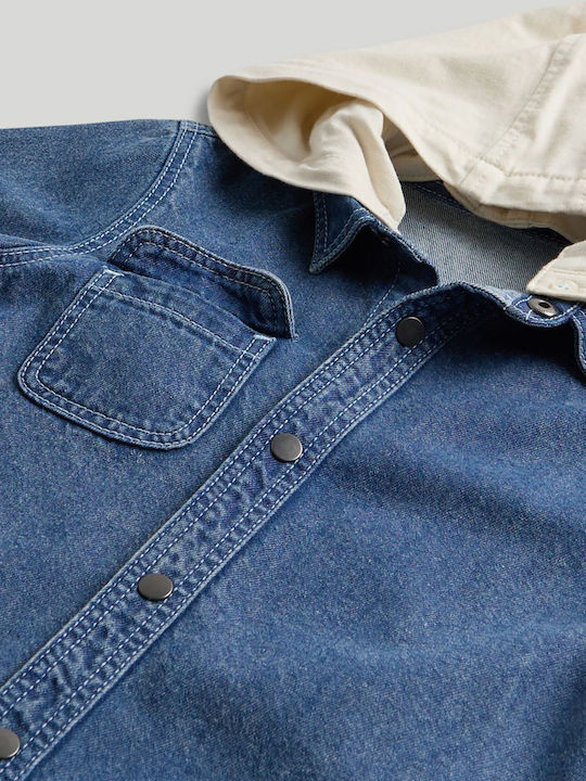 Kids Shirt Long Sleeve Denim Blue