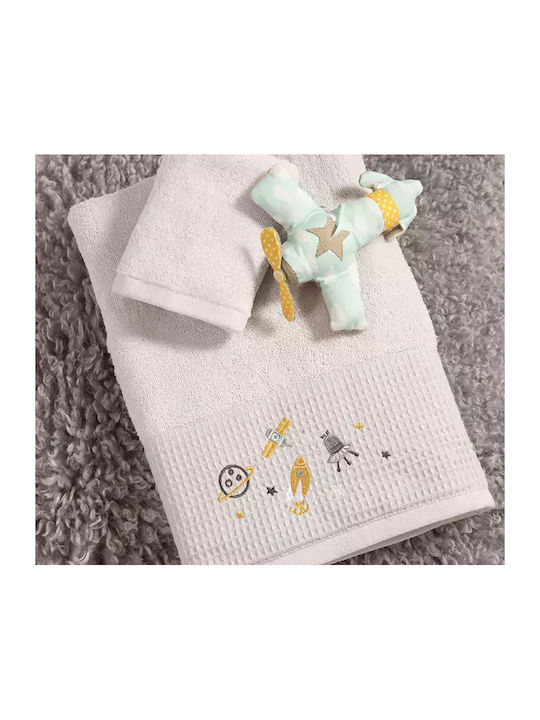 Nef-Nef Homeware Set de prosoape pentru copii 2pcs My Universe Cloud 70 cmx140cm De greutate 420gr/m²