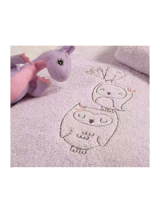 Nef-Nef Homeware Σετ Βρεφικές Πετσέτες 2τμχ Best Friends Lavender 70x140cm Βάρους 420gr/m²