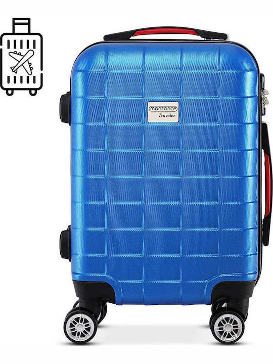Monzana Valiză de Călătorie de Cabină Dura Albastră cu 4 Roți Înălțime 53cm