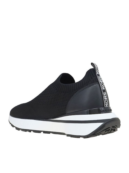 Ari Stretch Knit & Leather Slip On Sneakers Γυναικεία Slip-On Μαύρα