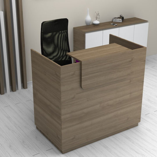 Megapap Office Reception Walnut L120xW70xH110cm