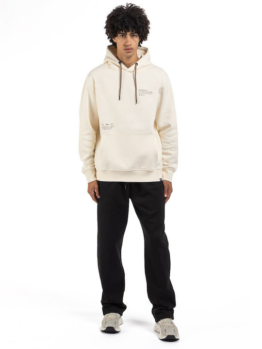 Sweatshirt with Hood Ecru