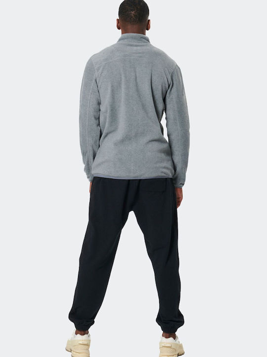 Men's Fleece Jacket Hooded Gray