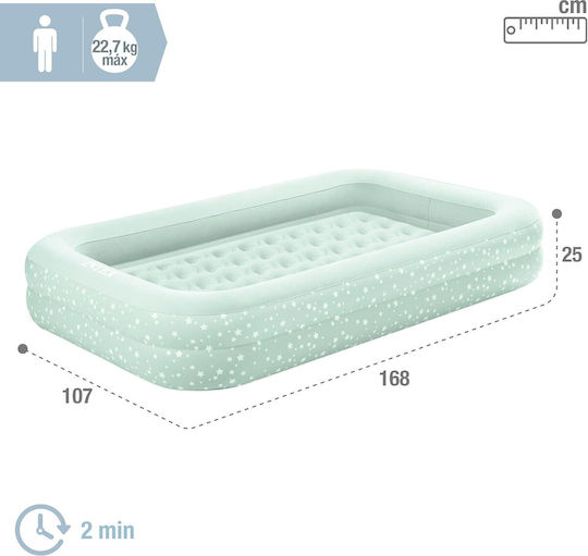 Saltea Gonflabilă de Camping Mattress 168x107x25εκ. Albastru
