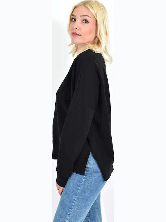 Long Women's Sweatshirt Black