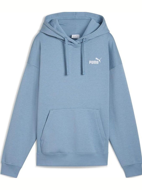 Logo Women's Sweatshirt Hooded Blue