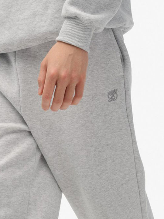 D2 Ovin Παντελόνι Φόρμας με Λάστιχο Cadet Grey Marl